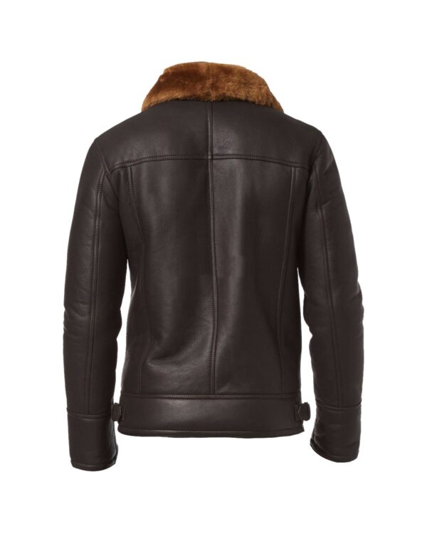 Eric Aviator Bomber Leather Jacket - Image 4