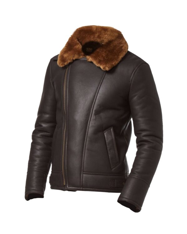 Eric Aviator Bomber Leather Jacket - Image 3