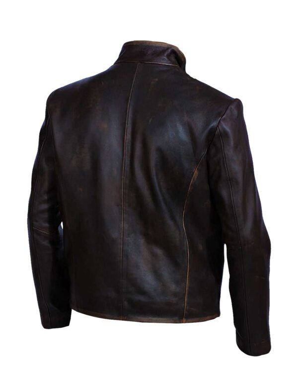 Brent Biker Leather Jacket - Image 4