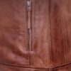Men Brown Vintage Cafe Racer Style Leather Jacket - Image 8