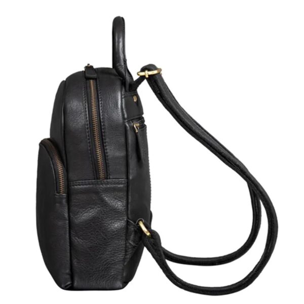 Black Fashion Leather Backpack Bag For Women - Image 7