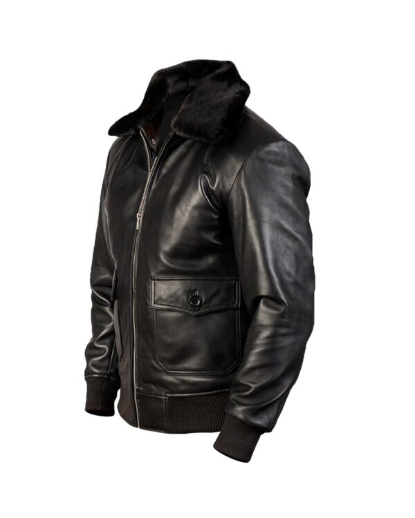 Men's G-1 Bomber Leather Jacket - Image 3