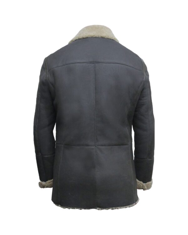 Ralph Double Breasted Leather Peacoat - Image 4