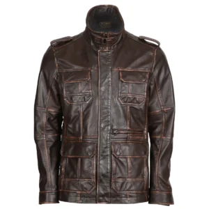 Max Leather Shirt Jacket