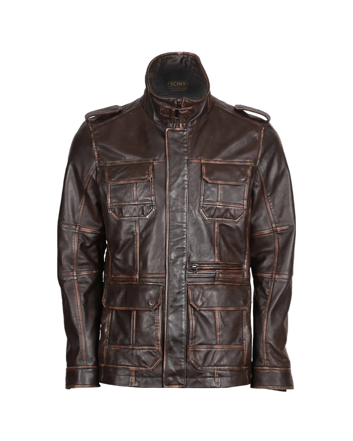 Max Leather Shirt Jacket