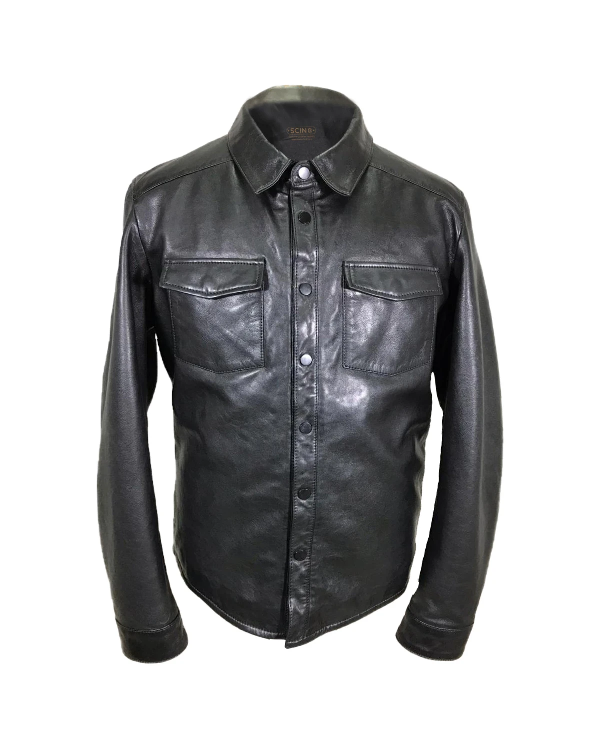 Men’s Leather Shirt Jacket