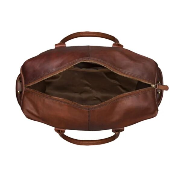 Small Vintage Luggage Leather Brown Bag - Image 6