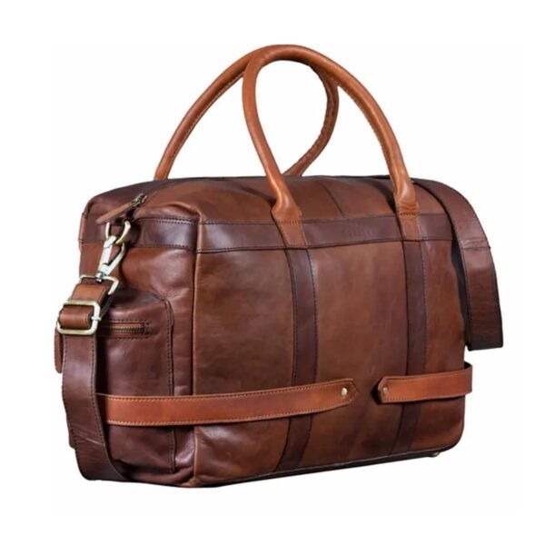 Small Vintage Luggage Leather Brown Bag - Image 7