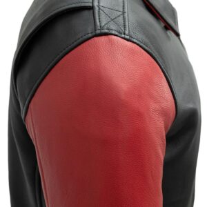 Moto Bomber Two Tone Men Leather Jacket