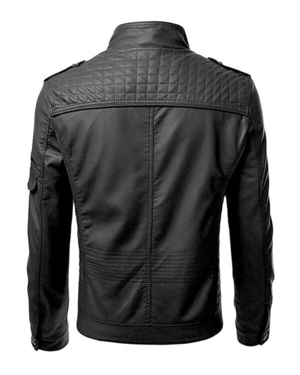 Charles Biker Leather Jacket - Image 3