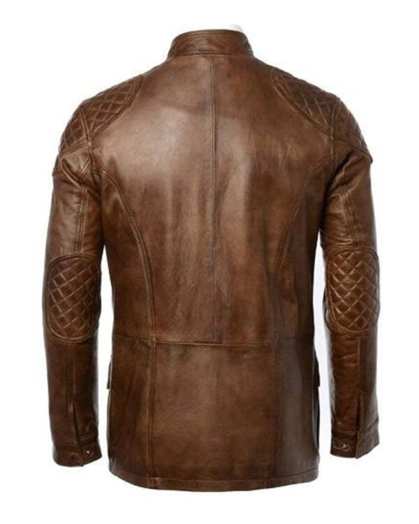 Keith Cafe Racer Leather Jacket - Image 3