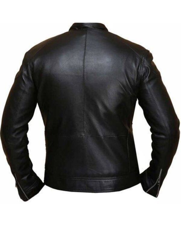 Onyx Sheepskin Leather Jacket - Image 3