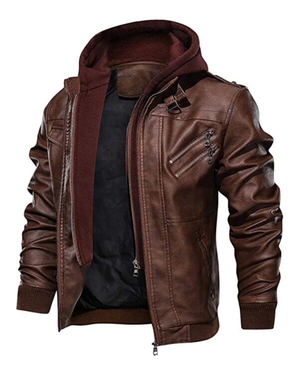 Ronald Biker Leather Jacket - Image 3