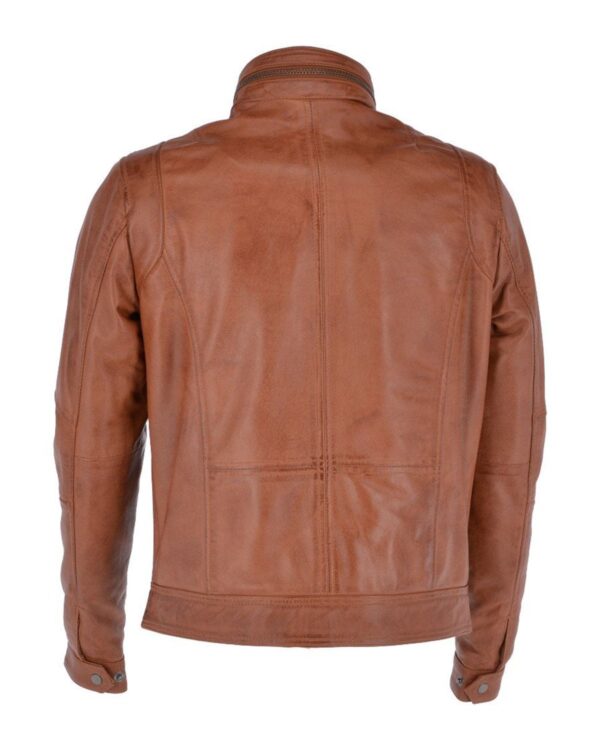 Zander Biker Leather Jacket - Image 3