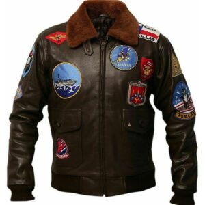 Men Aviator Tom Cruise Sheepskin Leather Jacket