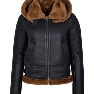 Women B3 Flying Bomber Leather Jacket