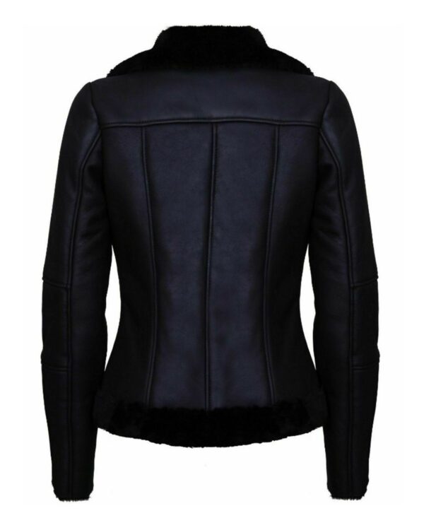 Riley Biker Leather Jacket - Image 4