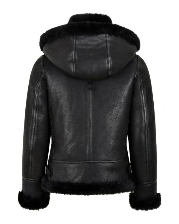 Women's B3 Bomber Shearling Leather Jacket - Image 4