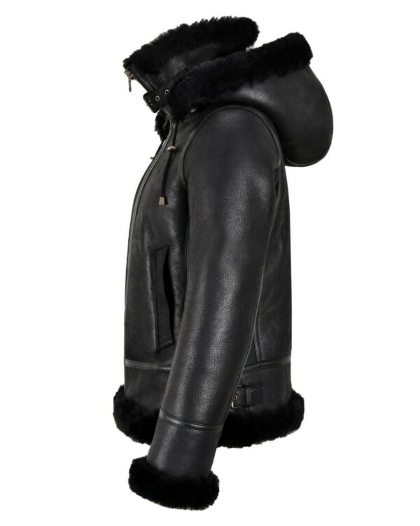 Women's B3 Bomber Shearling Leather Jacket - Image 3