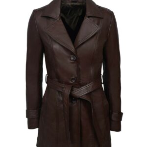 Shelby Trench Leather Coat