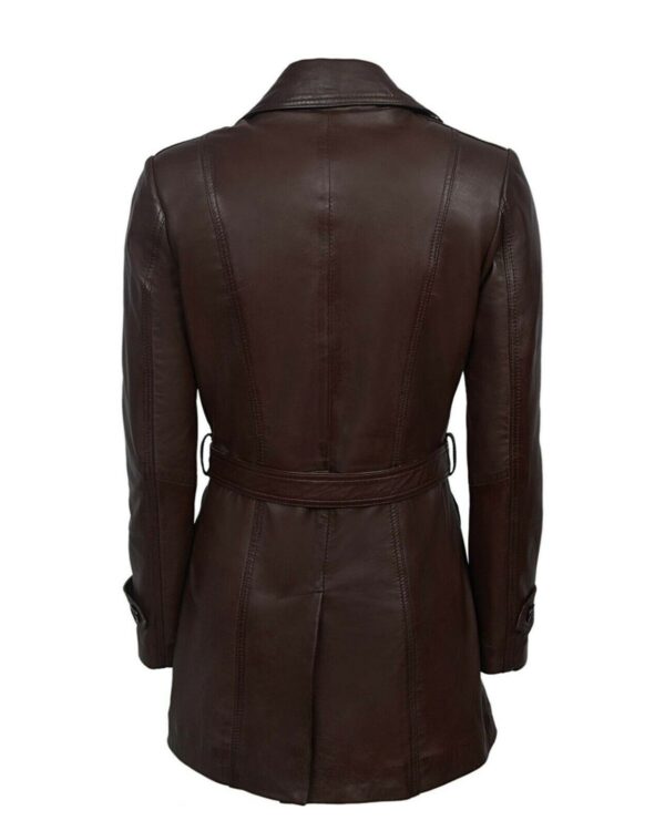 Shelby Trench Leather Coat - Image 3