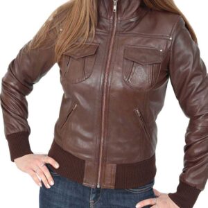 Alma Classic Bomber Leather Jacket