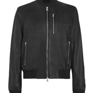 Ezra Bomber Leather Jacket