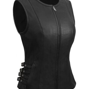 Tiana Biker Leather Vest