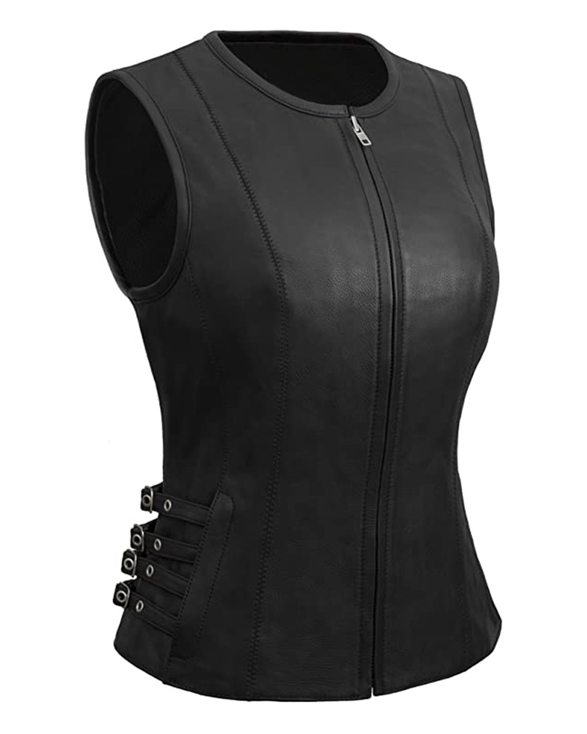 Tiana Biker Leather Vest