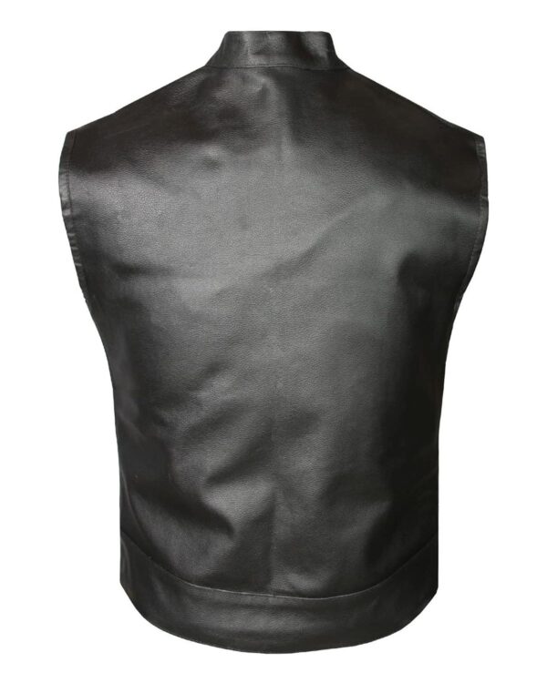 Maxwell Biker Leather Vest - Image 4