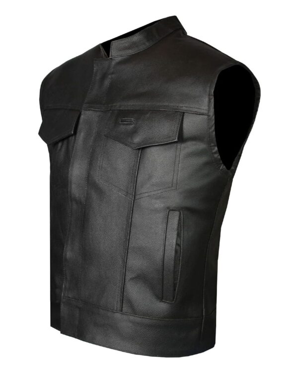 Maxwell Biker Leather Vest - Image 3