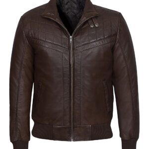 Joel Retro Bomber Leather Jacket