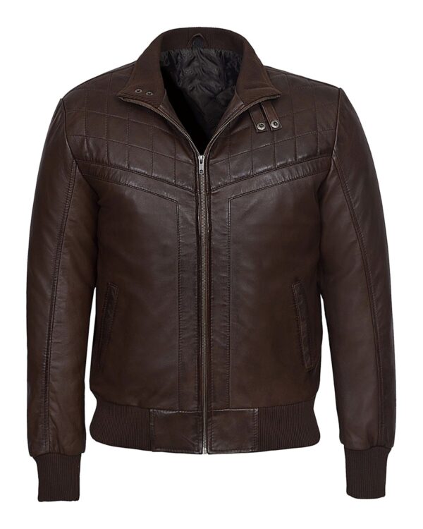 Joel Retro Bomber Leather Jacket