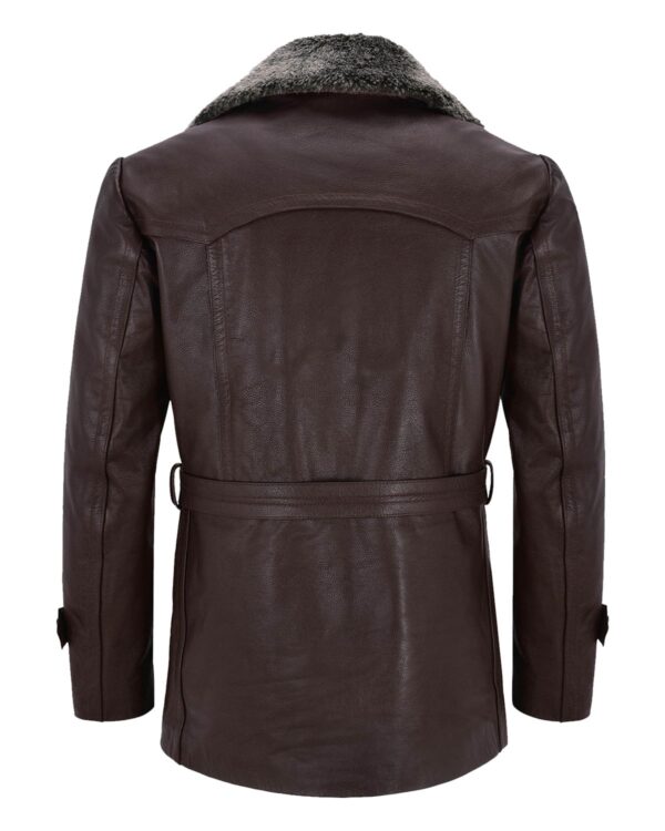 Marc German Leather Peacoat - Image 4