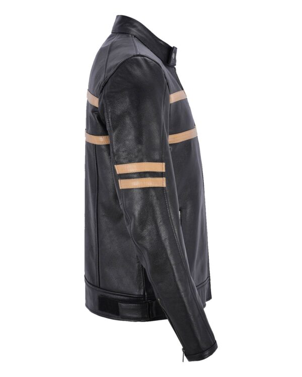 Evan Biker Leather Jacket - Image 3