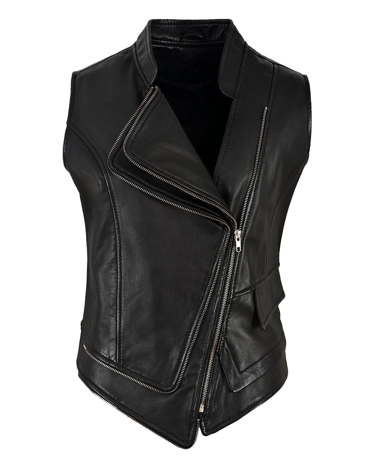 Fiona Biker Leather Vest