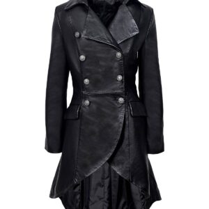 Agnes Long Gothic Leather Coat
