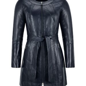 Lina Long Leather Coat