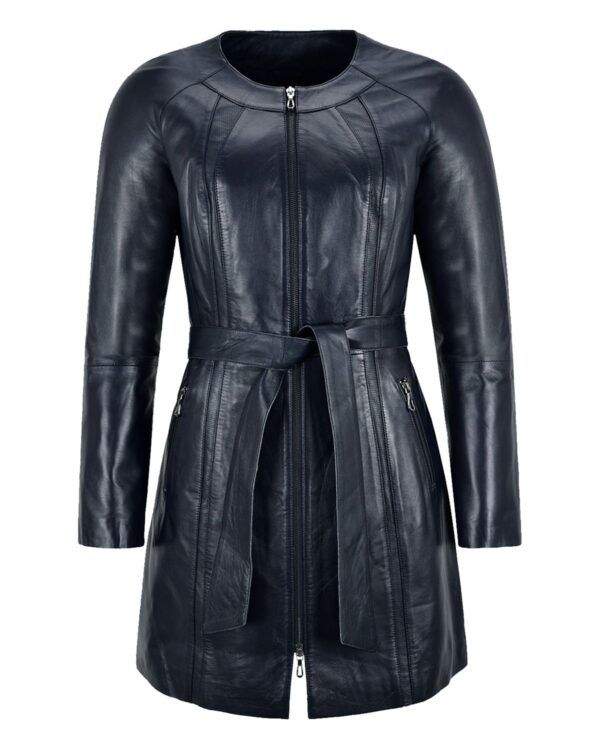 Lina Long Leather Coat