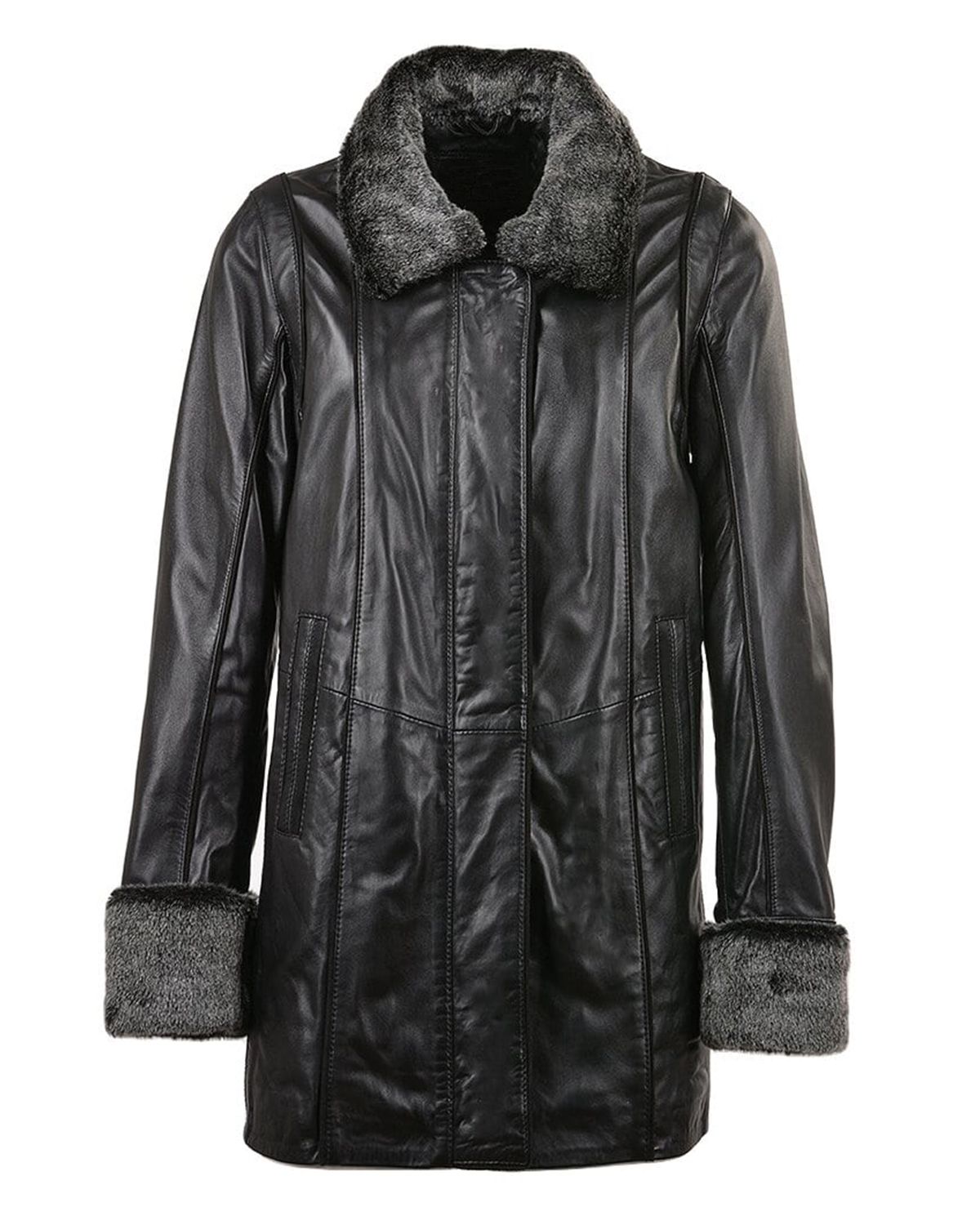 Flora Leather Coat