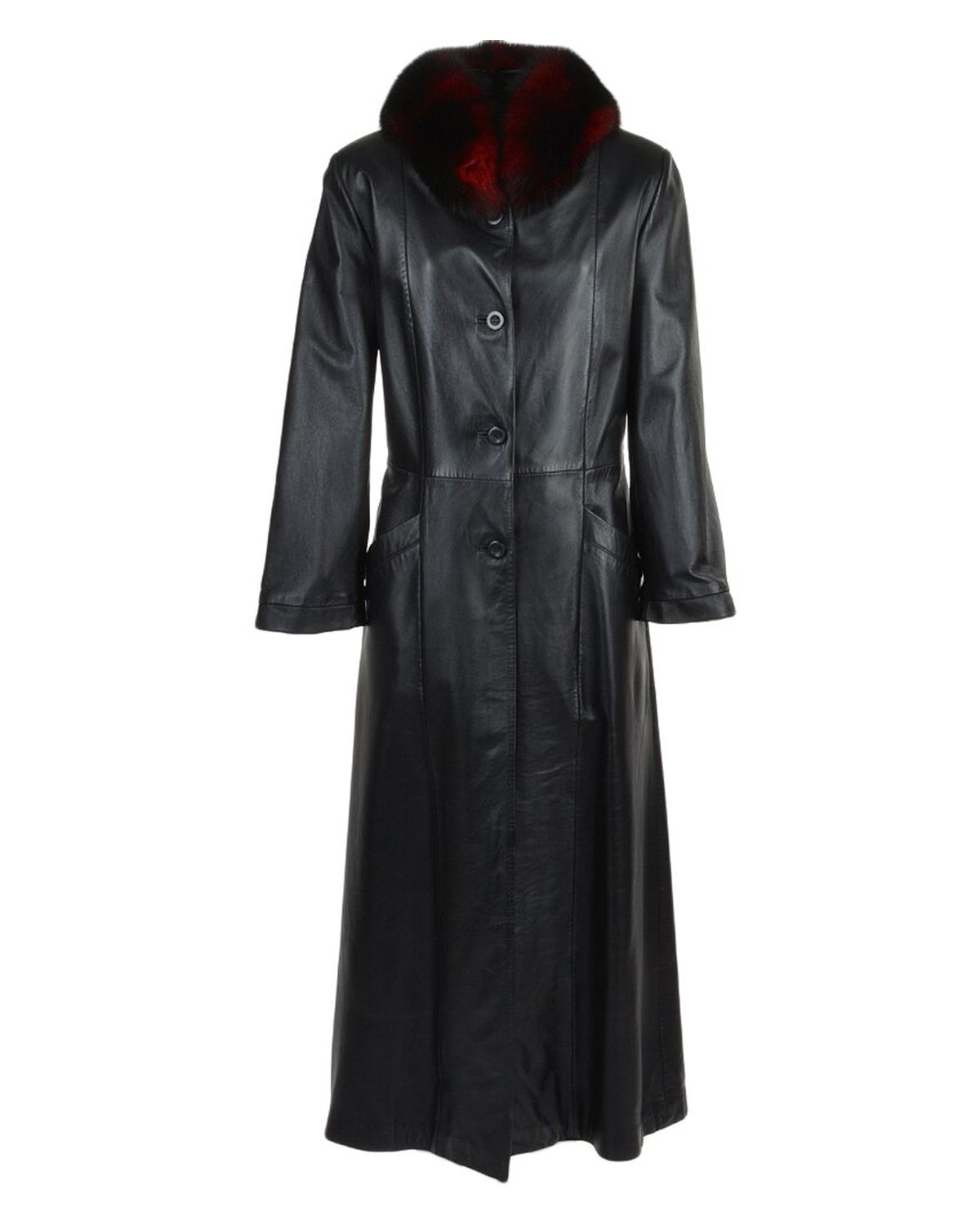 Sandra Long Leather Trench Coat