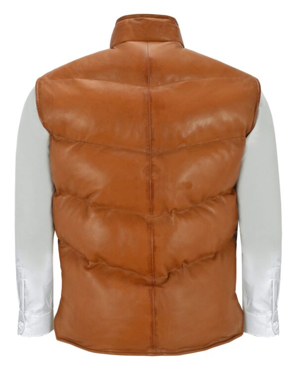 Rene Leather Puffer Vest - Image 4