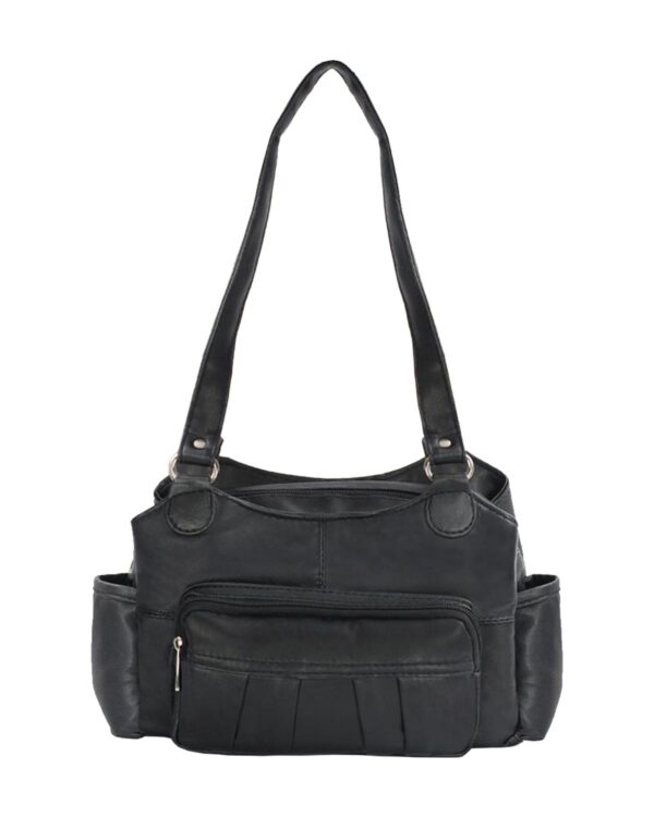 Women's Two Side Pockets Real Leather Bag by BUNERI