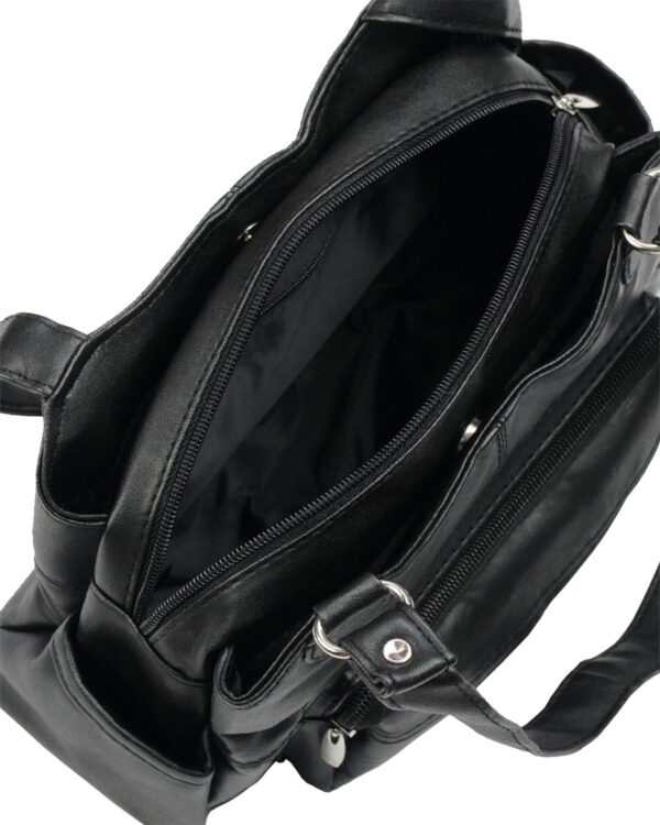 Women's Two Side Pockets Real Leather Bag by BUNERI - Image 3