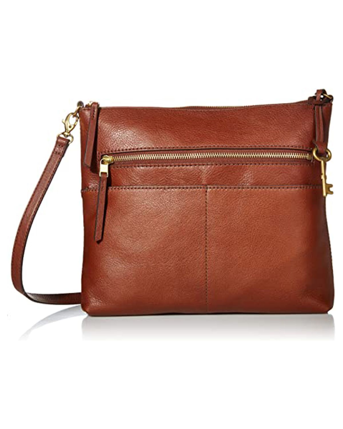 Women’s Brown Adjustable/Detachable Crossbody Real Leather Bag by BUNERI