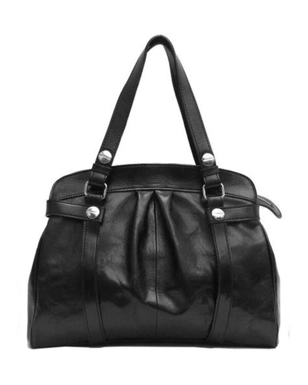 Full Grain Leather Shoulder Handbag For Women by BUNERI