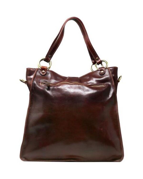 Two Front Cargo Pockets Genuine Leather Handbag For Women by BUNERI - Image 4