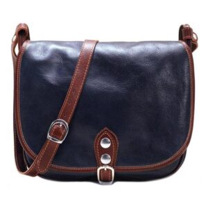 Middle Zip Compartment Genuine Leather Handbag For Women by BUNERI