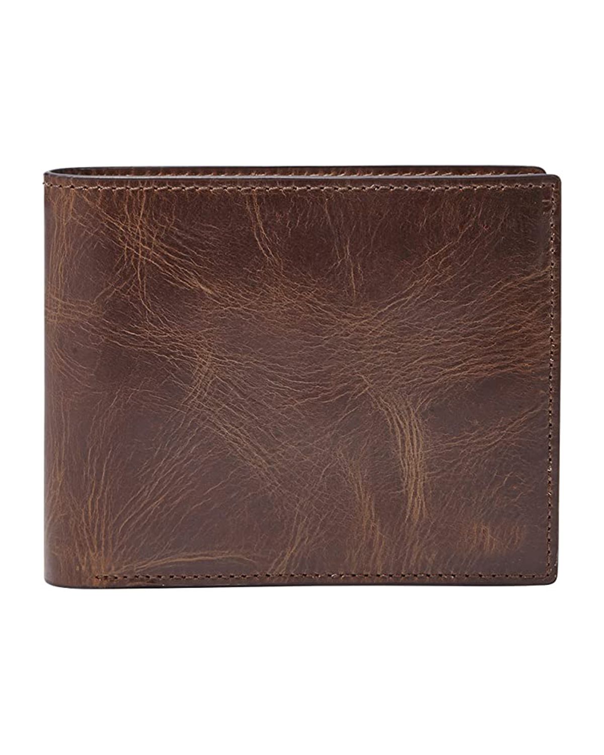 Men’s Distressed Genuine Leather Six Card Slots Wallet by BUNERI