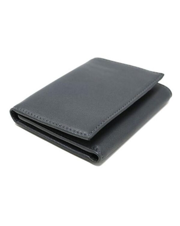 Men's Grey Trifold Genuine Leather Wallet by BUNERI - Image 3